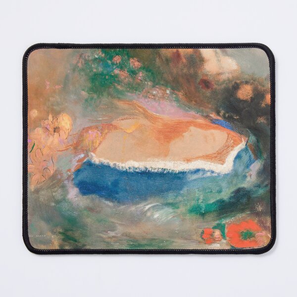 Item preview, Ophelia with a Blue Wimple in the Water (1900—1905) by Odilon Redon designed and sold by BossyCatHome.