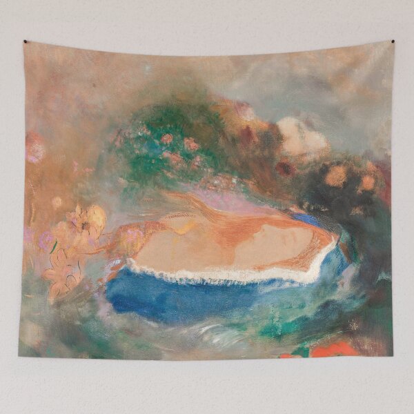Item preview, Ophelia with a Blue Wimple in the Water (1900—1905) by Odilon Redon designed and sold by BossyCatHome.