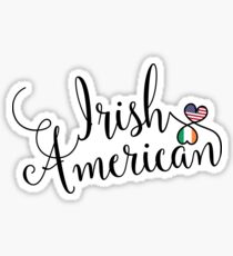 Irish American Entwined Hearts Sticker Sticker