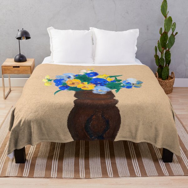 Item preview, Pansies (1905) by Odilon Redon designed and sold by BossyCatHome.