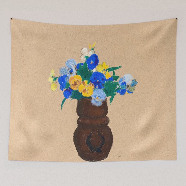 Item preview, Pansies (1905) by Odilon Redon designed and sold by BossyCatHome.