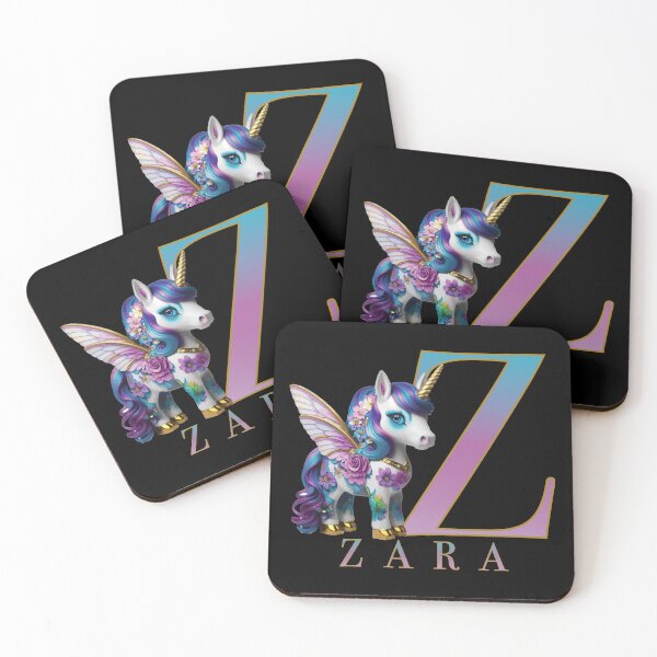 Item preview, Zara name with a cute unicorn designed and sold by Lubellebubble20.