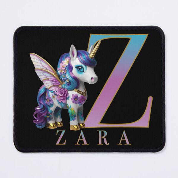 Item preview, Zara name with a cute unicorn designed and sold by Lubellebubble20.