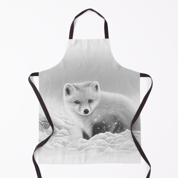 Item preview, Pencil-drawn Arctic Fox - High-Quality Black and White Design designed and sold by Pencil-Art.