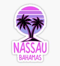 Nassau Bahamas Vintage Retro Beach Sticker