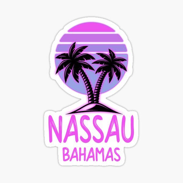 Nassau Bahamas Vintage Retro Beach Sticker