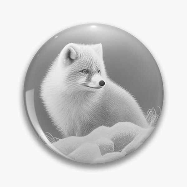 Item preview, Pencil-drawn Arctic Fox - High-Quality Black and White Design designed and sold by Pencil-Art.