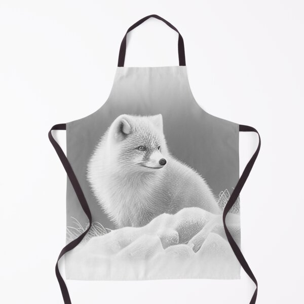 Item preview, Pencil-drawn Arctic Fox - High-Quality Black and White Design designed and sold by Pencil-Art.