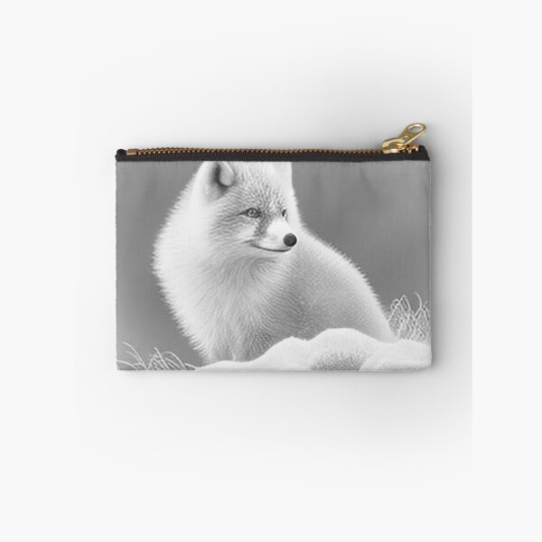 Item preview, Pencil-drawn Arctic Fox - High-Quality Black and White Design designed and sold by Pencil-Art.