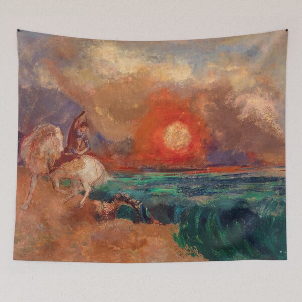 Item preview, Saint George and the Dragon (Saint Georges et le dragon) (1909—1910) by Odilon Redon designed and sold by BossyCatHome.