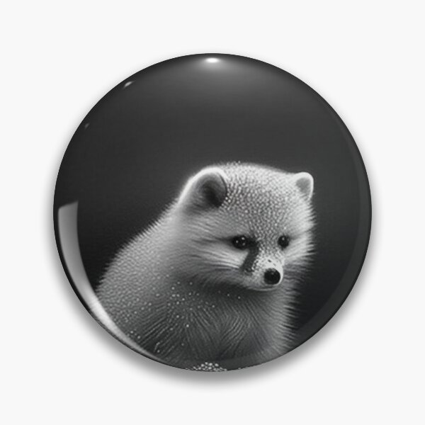 Item preview, Pencil-drawn Arctic Fox - High-Quality Black and White Design designed and sold by Pencil-Art.