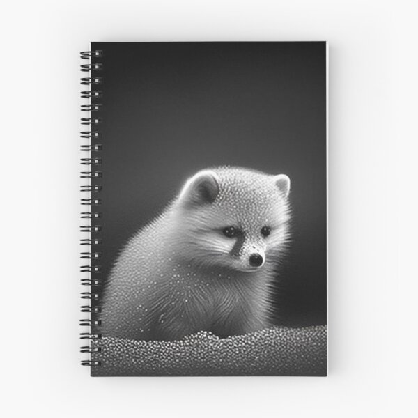 Item preview, Pencil-drawn Arctic Fox - High-Quality Black and White Design designed and sold by Pencil-Art.
