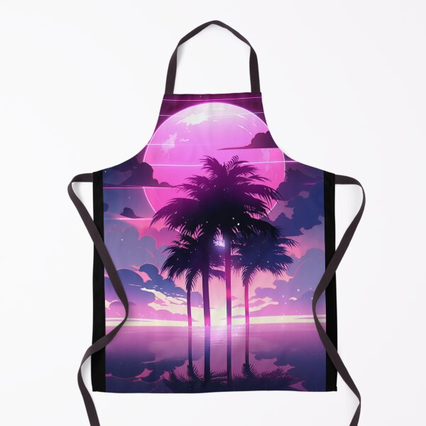 Item preview, Night moon and palms - 80s Cyberpunk designed and sold by RESToRAPTOR.