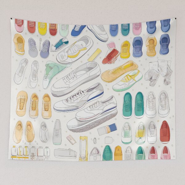 Item preview, Tennis Shoes Collection Knolling | Illustration | 8K designed and sold by Hazmat-AI7.