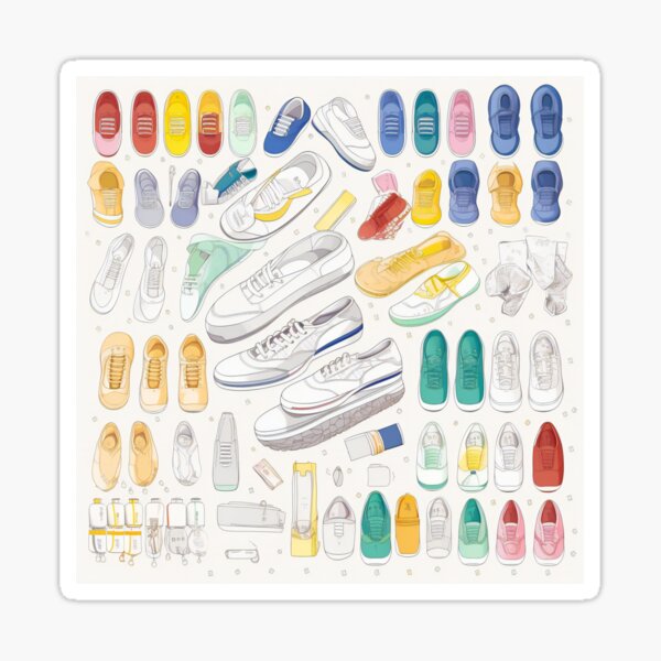Item preview, Tennis Shoes Collection Knolling | Illustration | 8K designed and sold by Hazmat-AI7.