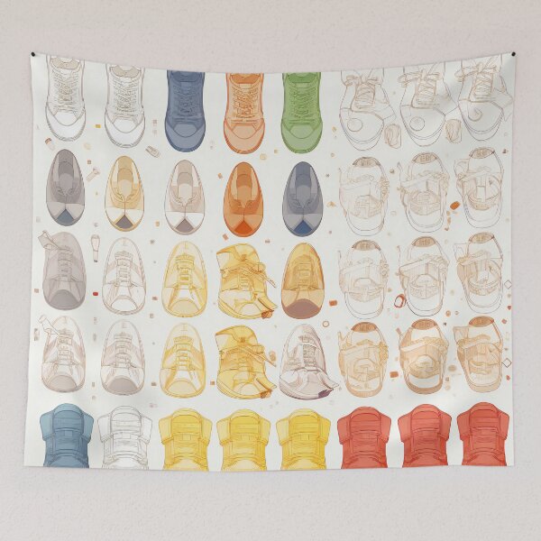 Item preview, Tennis Shoes Collection Knolling | Illustration | 8K designed and sold by Hazmat-AI7.