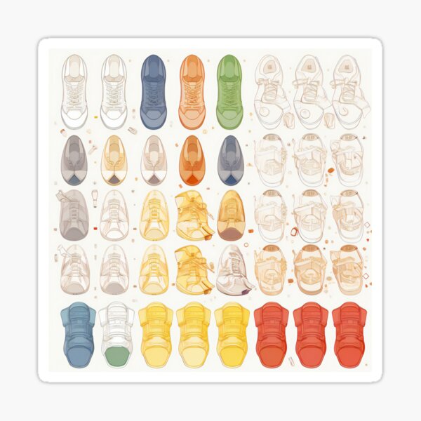 Item preview, Tennis Shoes Collection Knolling | Illustration | 8K designed and sold by Hazmat-AI7.