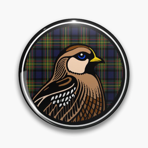 Item preview, Good Ol Bobwhite Patch with Maclaren Tartan Background - If you used to be a Bobwhite, a Good Old Bobwhite too, you'll find this bestseller critter patch design perfect.  designed and sold by SeaStories88.