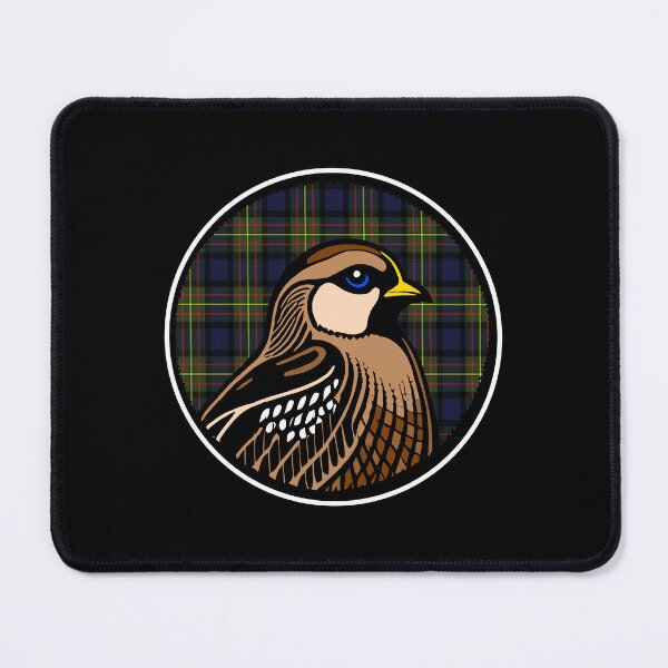 Item preview, Good Ol Bobwhite Patch with Maclaren Tartan Background - If you used to be a Bobwhite, a Good Old Bobwhite too, you'll find this bestseller critter patch design perfect.  designed and sold by SeaStories88.