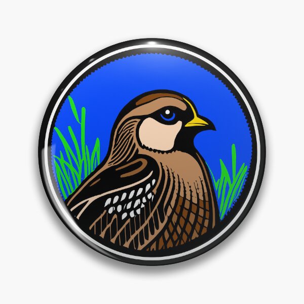 Item preview, Good Ol Bobwhite Patch with Color Background - If you used to be a Bobwhite, a Good Old Bobwhite too, you'll find this bestseller critter patch design perfect.  designed and sold by SeaStories88.
