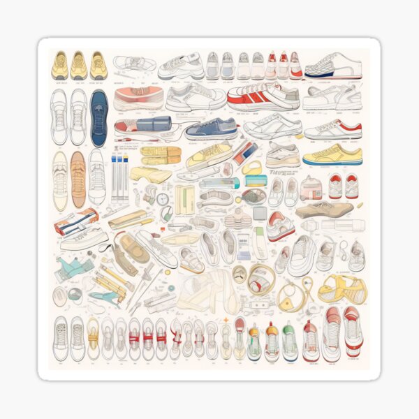 Item preview, Tennis Shoes Collection Knolling | Illustration | 8K designed and sold by Hazmat-AI7.