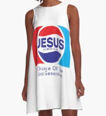 Jesus & Mary Chain - Lost Generation Pepsi Mashup A-Line Dress