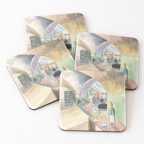 Item preview, Landshut Bavaria Cafe Under the Arches Shopping and Strolling on a Saturday designed and sold by artshop77.