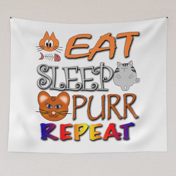 Item preview, Eat Sleep Purr Repeat designed and sold by likbatonboot.