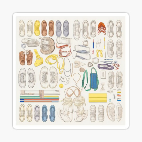 Item preview, Tennis Shoes Collection Knolling | Illustration | 8K | designed and sold by Hazmat-AI7.