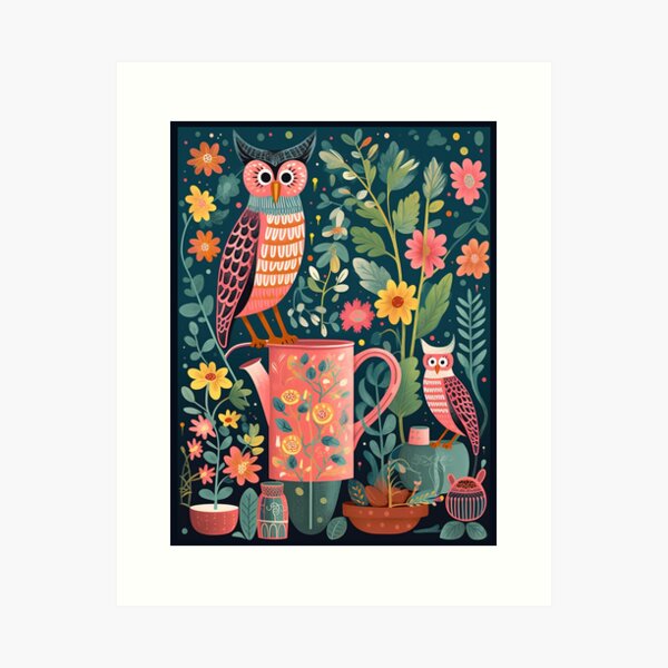 Scandinavian Folk Art Prints for Sale