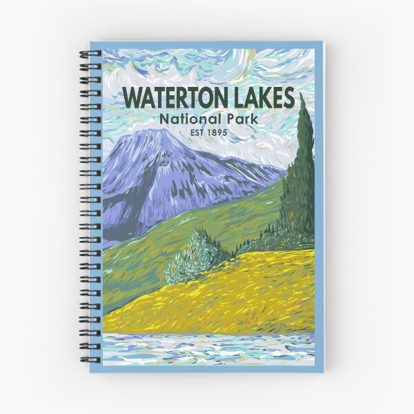 Item preview, Waterton Lakes National Park Canada Travel Art Vintage designed and sold by KrisSidDesigns.
