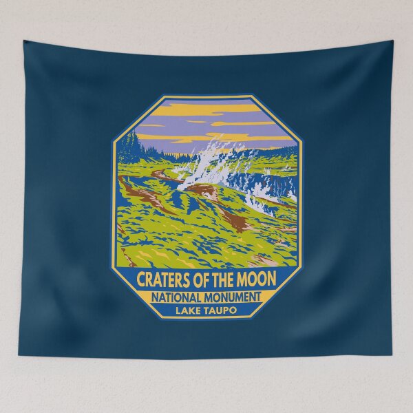 Item preview, Craters of the Moon National Monument Lake Taupo Emblem designed and sold by KrisSidDesigns.