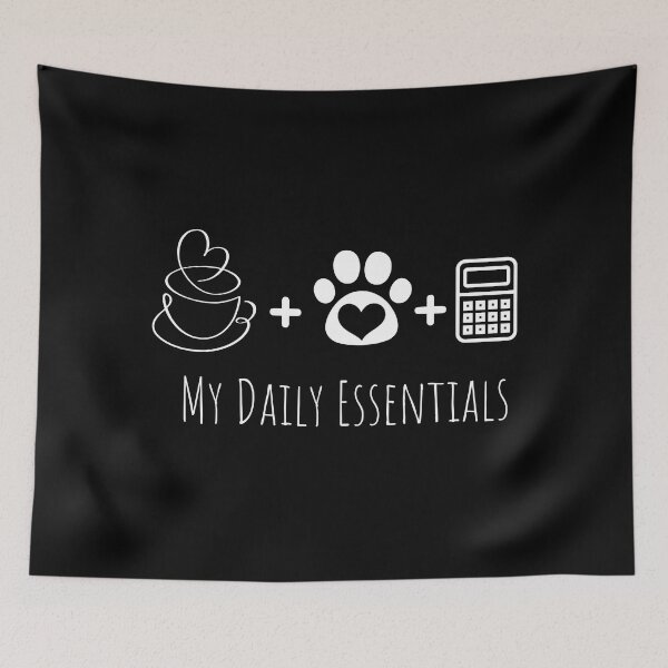 Item preview, Coffee Dogs and Math - My Daily Essentials designed and sold by TrippyHistory.