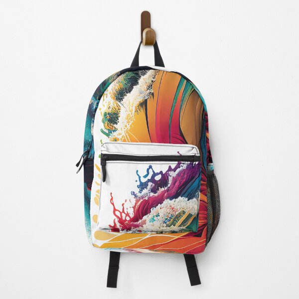 Item preview, Epic Colorful Great Wave Splash Painting designed and sold by Shaka-Surf-Tees.