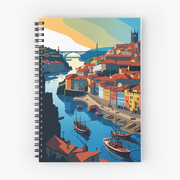 Item preview, Porto Portugal River City illustration  designed and sold by Shaka-Surf-Tees.