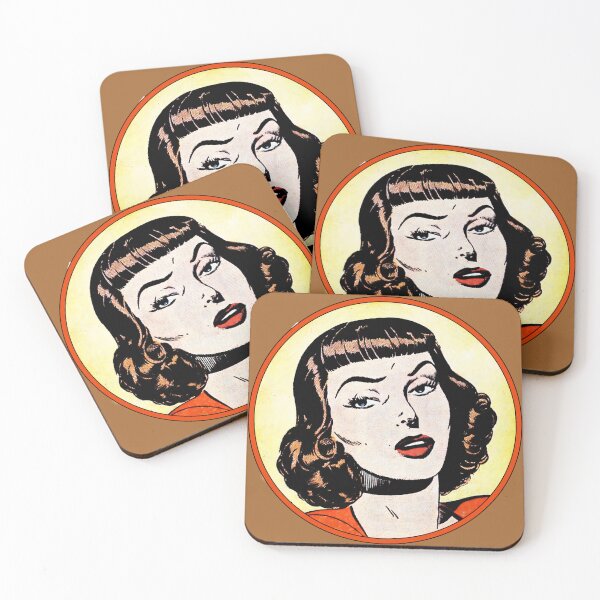 Aperçu de l'œuvre cheveux bruns, vendange, comique, femme, portrait créée et vendue par MadfishDesigns.