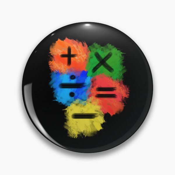 Item preview, Math Symbols subtract equals plus divide multiply colored full designed and sold by made4K.