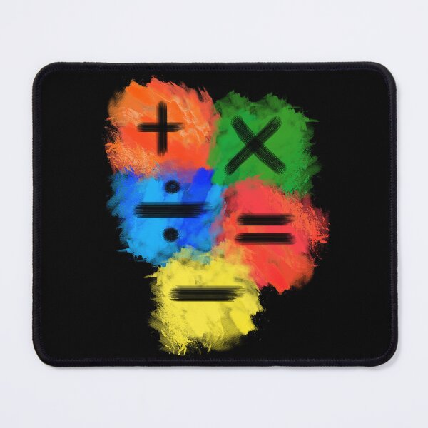 Item preview, Math Symbols subtract equals plus divide multiply colored full designed and sold by made4K.