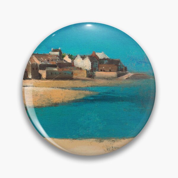 Item preview, Village by the Sea in Brittany (1880) by Odilon Redon designed and sold by BossyCatHome.