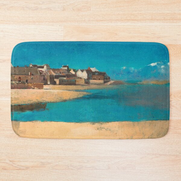 Item preview, Village by the Sea in Brittany (1880) by Odilon Redon designed and sold by BossyCatHome.