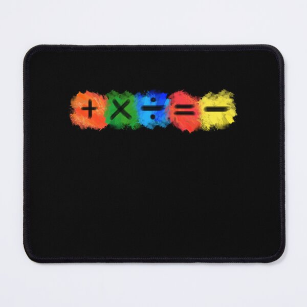 Item preview, Math Symbols subtract equals plus divide multiply colored horizontal designed and sold by made4K.