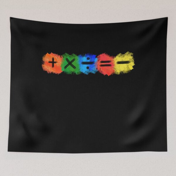 Item preview, Math Symbols subtract equals plus divide multiply colored horizontal designed and sold by made4K.