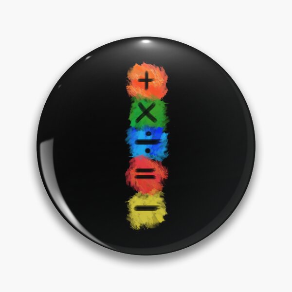 Item preview, Math Symbols subtract equals plus divide multiply colored vertical designed and sold by made4K.