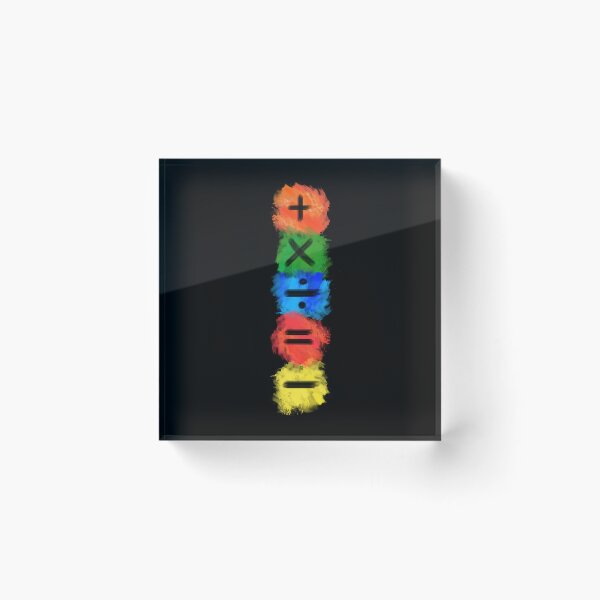 Item preview, Math Symbols subtract equals plus divide multiply colored vertical designed and sold by made4K.