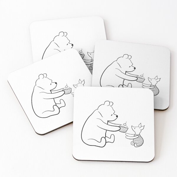 Item preview, Winnie The Pooh with Piglet line art designed and sold by Cristina Galerina.