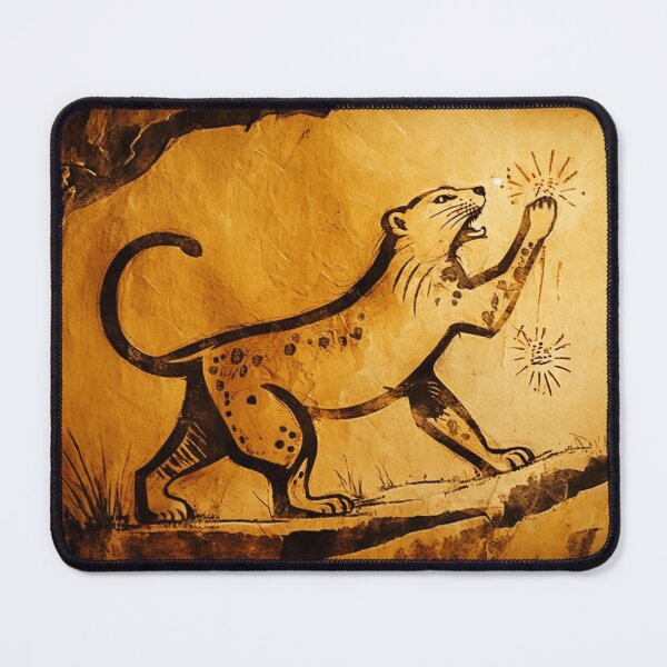 Item preview, Cat Playing with Yarn Cave Art designed and sold by SilverFrog.