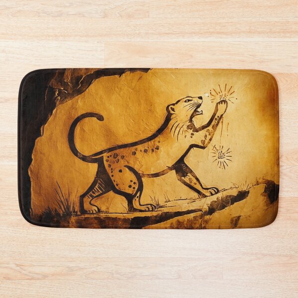 Item preview, Cat Playing with Yarn Cave Art designed and sold by SilverFrog.