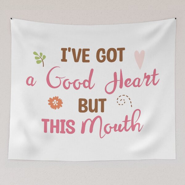 Item preview, I've got a good heart but this mouth designed and sold by Blonc-ou.