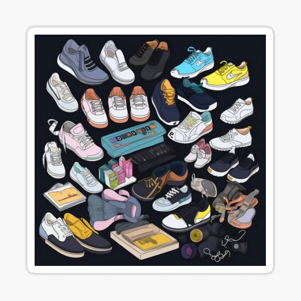 Item preview, Tennis Shoes Collection Knolling | Illustration | 8K | designed and sold by Hazmat-AI7.