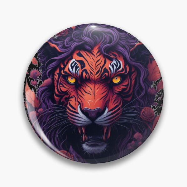 Item preview, cyber tiger 3D vector art designed and sold by HelioWears.
